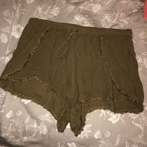 Hunter green shorts